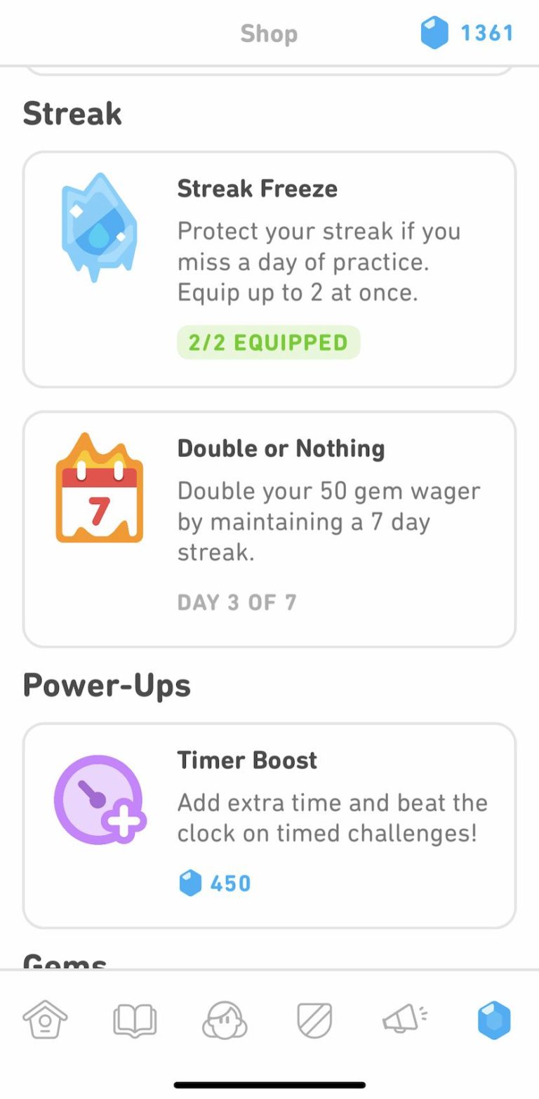 Duolingo App中的商店