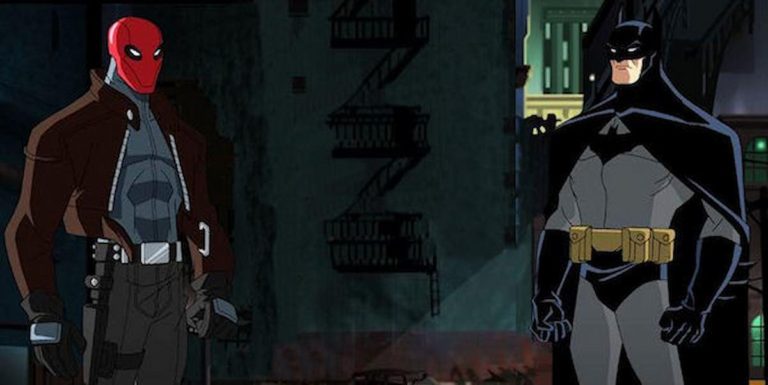 《蝙蝠俠：紅頭罩之下》中蝙蝠俠與Jason Todd對峙
