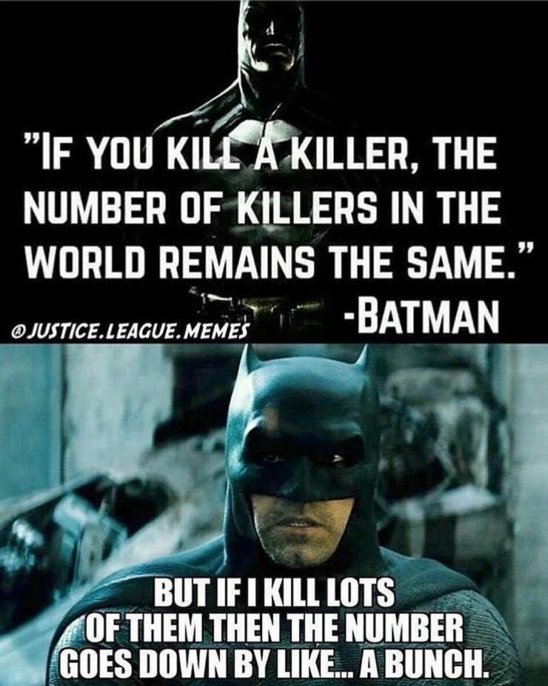 有關蝙蝠俠殺人的迷因圖