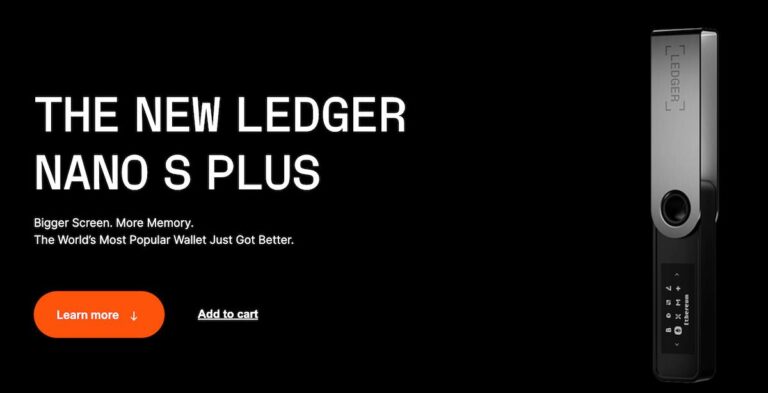 冷錢包 Ledger Nano S Plus 的官網